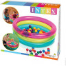 Бассейн надувной INTEX 48674, 86 х 25 см, с шариками 50 штук 1-3 лет