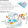 Детский надувной бассейн INTEX ЕДИНОРОГ 58435 122х122см с навесом, 130л, от 2 лет