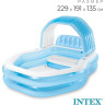 Детский надувной бассейн INTEX СЕМЕЙНЫЙ 57186 229х191х135см с навесом, 530л, от 3 лет