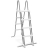 Каркасный бассейн INTEX GREY WOOD PRISM FRAME 549х122см, 24311л фильтр-насос 5678л\ч, лестница, тент, подстилка