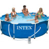 Каркасный бассейн INTEX Metal Frame 28202, 305×76 см, с фильтр-насосом