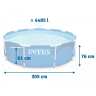 Каркасный бассейн INTEX METAL FRAME 28202 305х76см, 4485л, фильтр-насос 1250л/ч