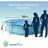 Каркасный бассейн INTEX METAL FRAME BEACHSIDE 28208 305х76см, 4485л, фильтр-насос 1250л/ч