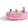 Каркасный бассейн INTEX PINK METAL FRAME 28292 244х76см 2843л насос-фильтр 1250л/ч