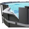 Каркасный бассейн INTEX PRISM FRAME CLEARVIEW 488х122см, 19156л, фил.-насос 5678л\ч, лестн., тент, подст., 26730