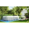 Каркасный бассейн INTEX Prism Frame Oval 26798, 610×305×122 см — насос, лестница, тент, подстилка
