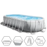 Каркасный бассейн INTEX Prism Frame Oval 26798, 610×305×122 см — насос, лестница, тент, подстилка