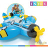 Надувная игрушка для плавания INTEX 57537 «Самолет», 132х130 см, от 3-лет, серый