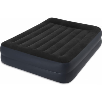 Надувная кровать INTEX Pillow Rest Raised Bed 64124, 152×203×42 см, с подголовником и встроенным насосом 220V