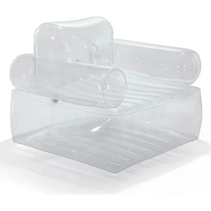 Надувное кресло INTEX TRANSPARENT ARMCHAIR 109х107х79 см