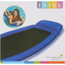 Надувной матрас-шезлонг для плавания INTEX сетчатый 178х94 см с подголовником, до 100 кг, синий