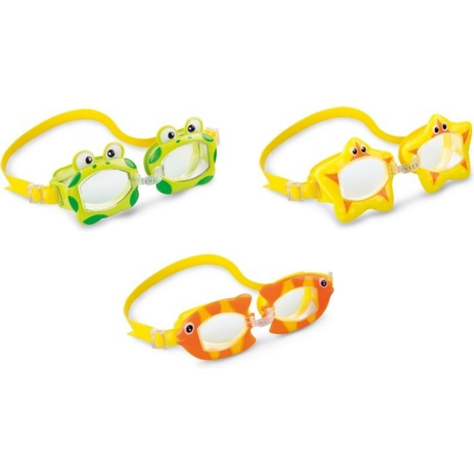 Очки для плавания INTEX FUN 55603 от 3-8 лет, цвета микс желтый