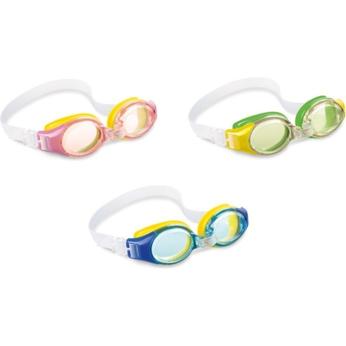 Очки для плавания INTEX JUNIOR 55601 от 3-8 лет, цвета микс Зеленый