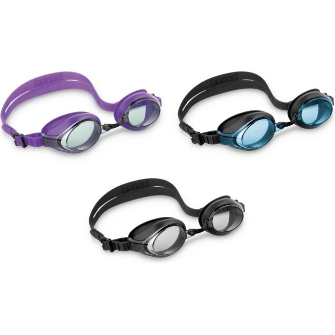 Очки для плавания INTEX PRO RACING 55691, от 8 лет 3 цвета